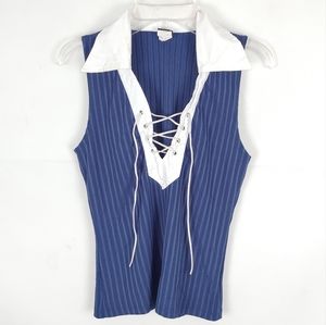 Vintage Y2K Whisper Sleeveless Blouse Top Size M | Preppy Casual Basic Summer